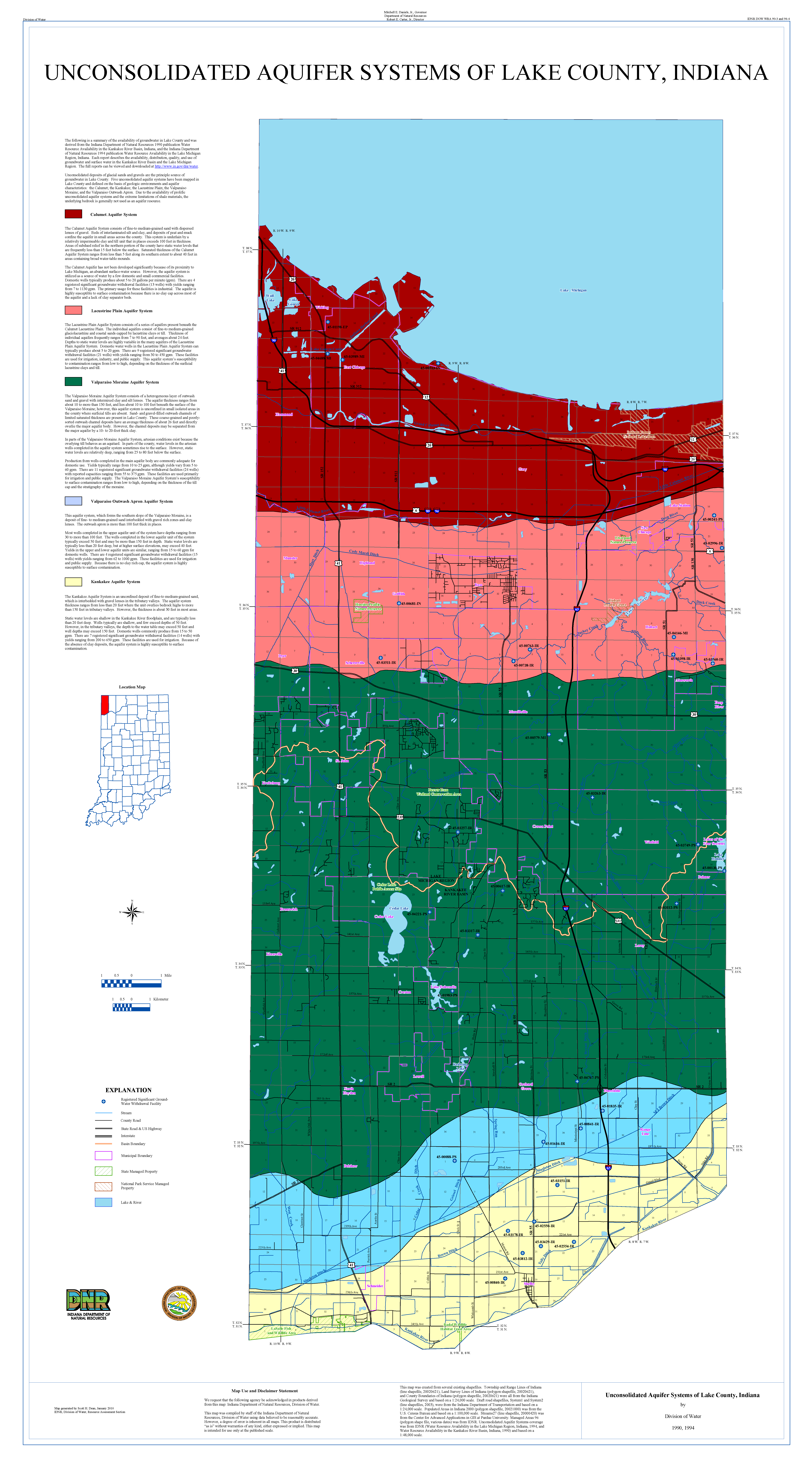 DNR Water Unconsolidated and Bedrock Aquifer Systems of Lake County