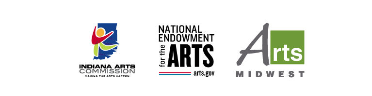 Indiana Arts Commission, National Endowment for the Arts, and Arts Midwest logos