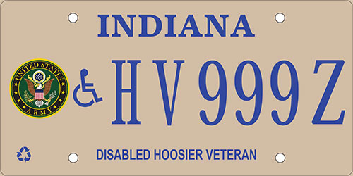 Disabled Army Veteran Plate