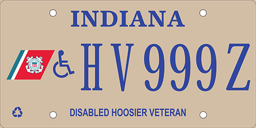 Disabled Coast Guard Veteran Plate
