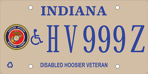 Disabled Marine Corps Veteran Plate