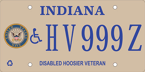 Disabled Navy Veteran Plate