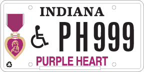 Purple Heart Disability Plate