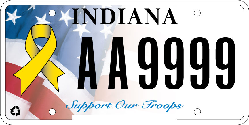 Support Our Troops Plate