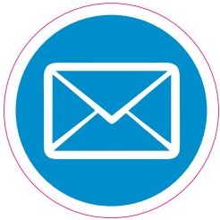 Blue Envelope Program window cling