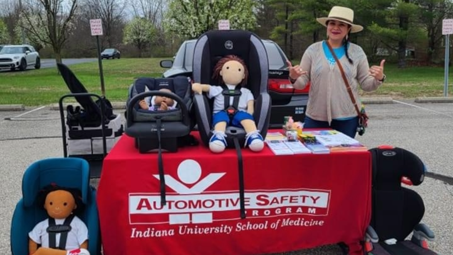 Automotive Safety Program demonstrating car seat safety