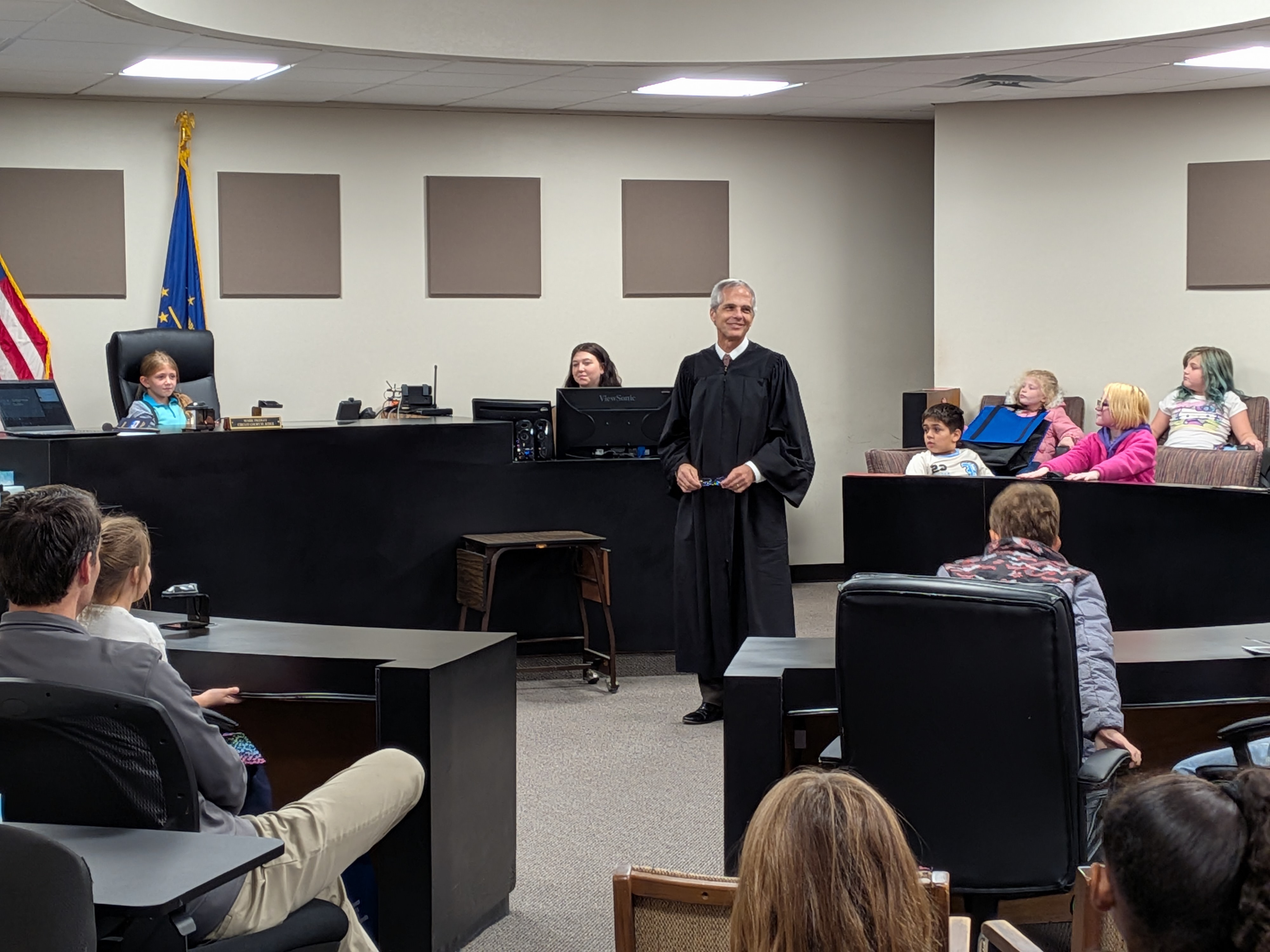 Judge Dudley leading a Field Trip