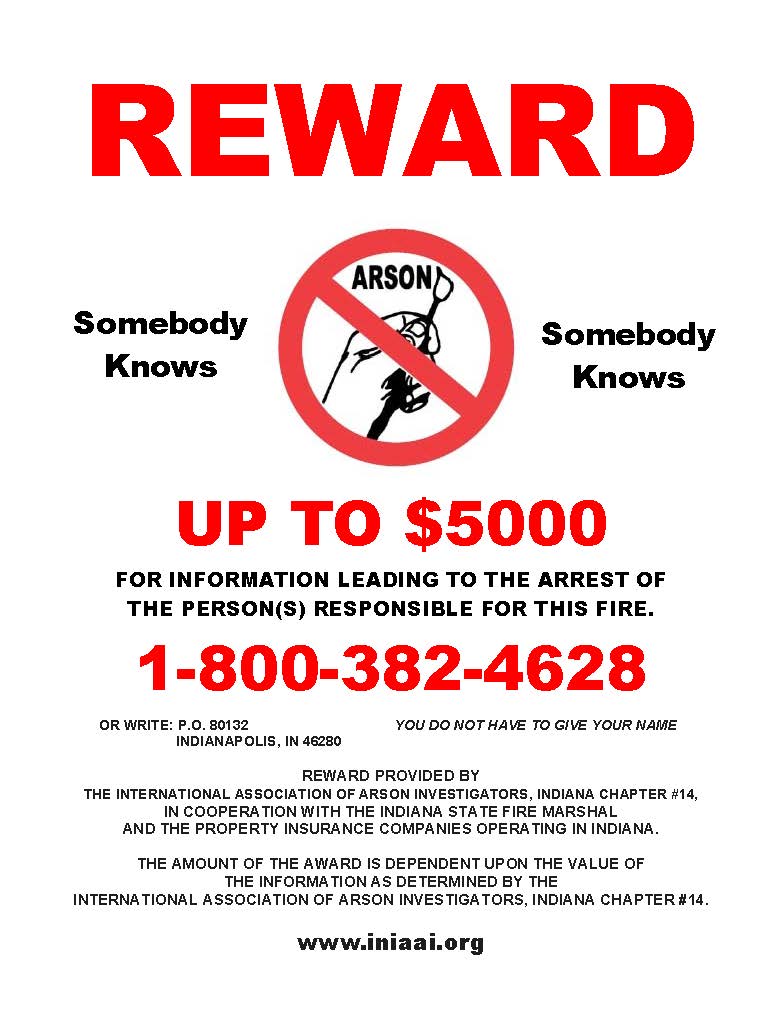 Lawrence county fire reward flyer