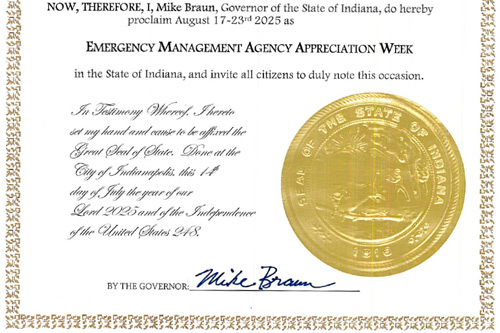 Excerpt of proclamation with seal