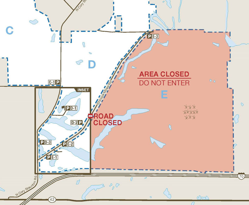 Map of closure area