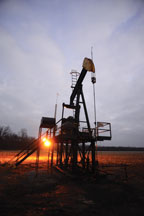 Basin oil well