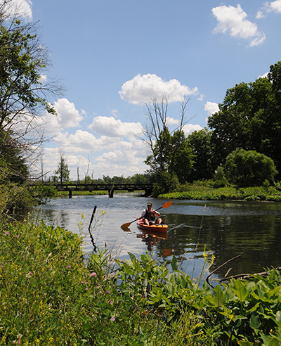 Canoe and stream