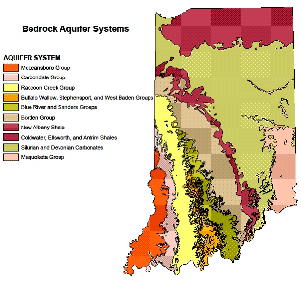 Bedrock Aquifer Systems map