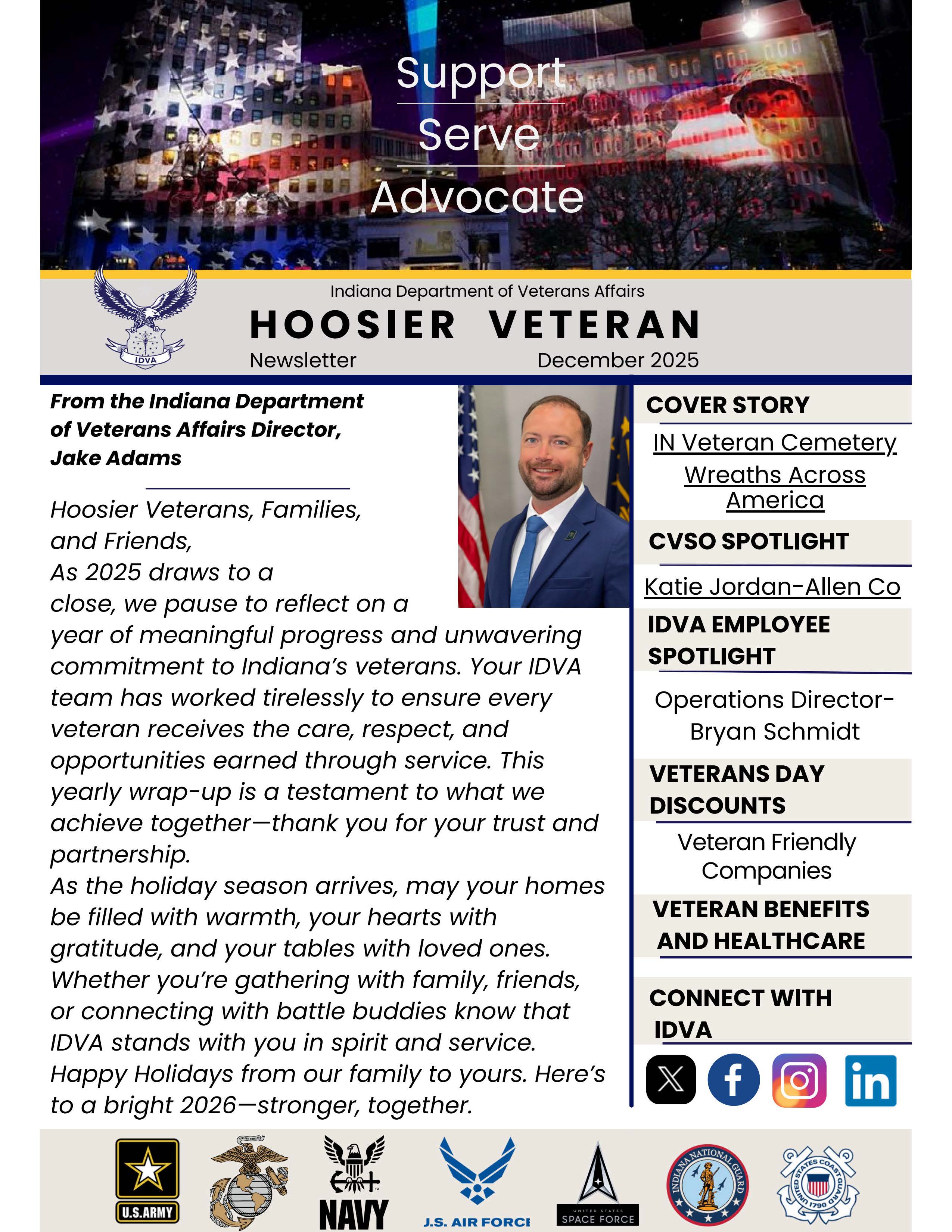 Front Page of December Newsletter