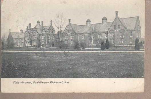 Picture of administration building and adjacent buildings post card