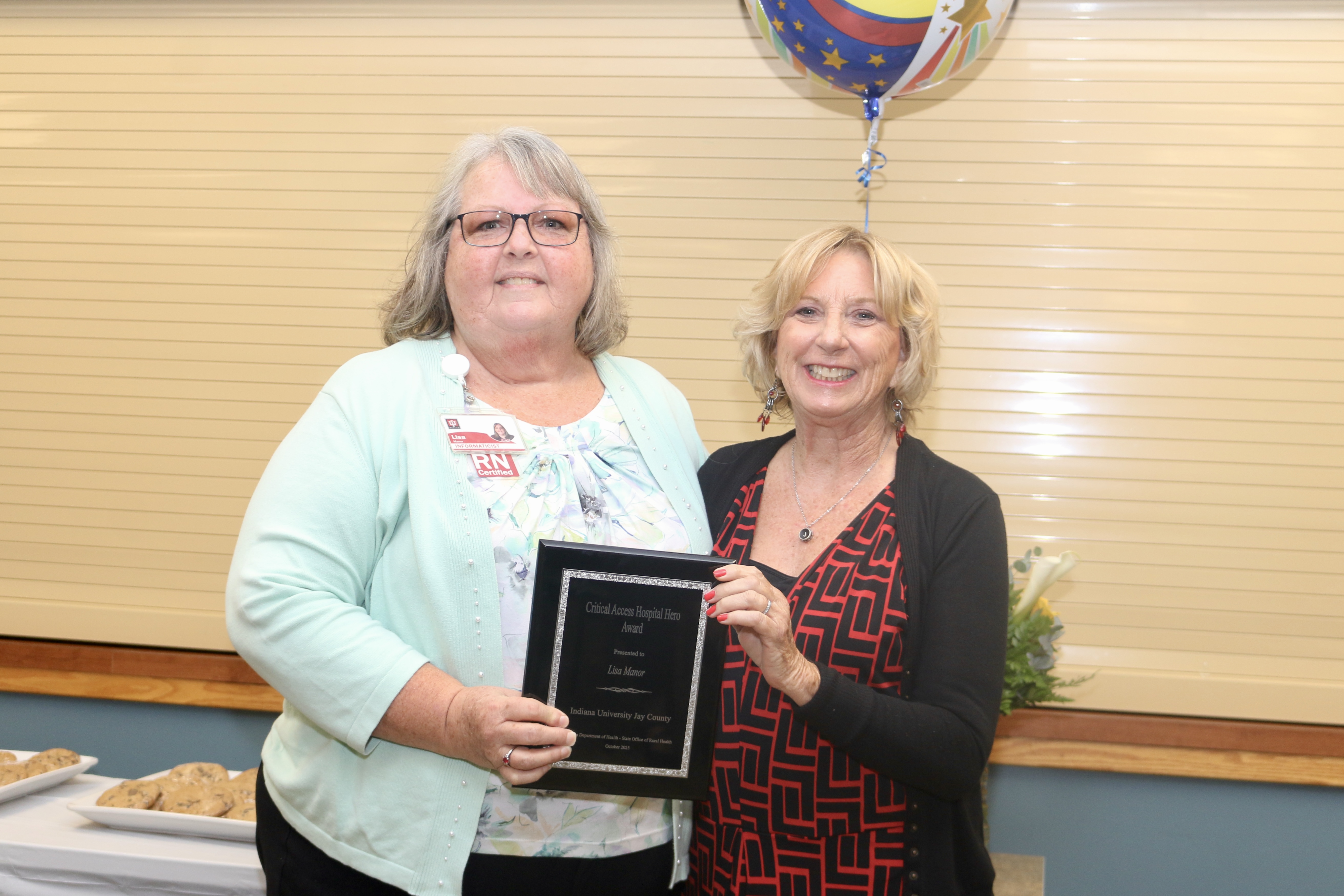 – Lisa Manor from IU Health Jay Hospital