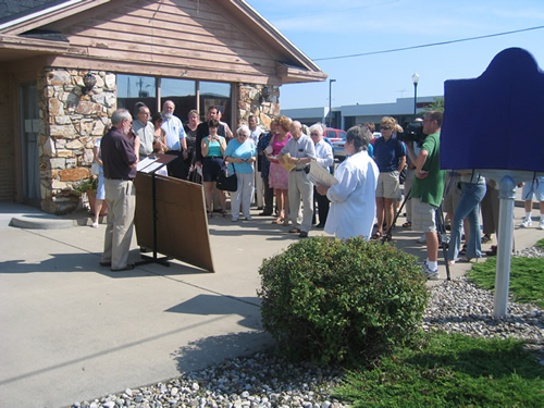 Approximately 35 people attended the marker dedication.