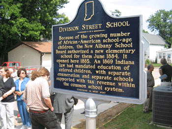 Side one of the marker