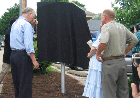 Many Shields descendants joined in at the dedication on Friday, May 14, 2004.