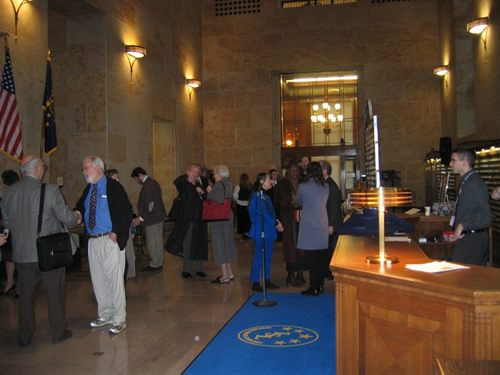 Over 100 people attended the 1907 Eugenics Law Historical Marker dedication on April 12, 2007 in the Indiana State Library.