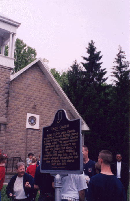 Union Flatrock Baptist Church and historical marker