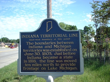 Indiana Territorial Line (east-west boundary at this point)