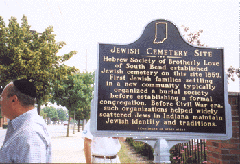 Jewish Cemetery Site marker dedication, June 23, 2002.