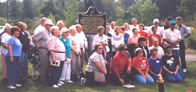Gathering at the marker dedication