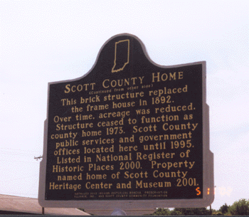 Scott County Home, Scottsburg, marker dedication ceremony, May 11, 2002.