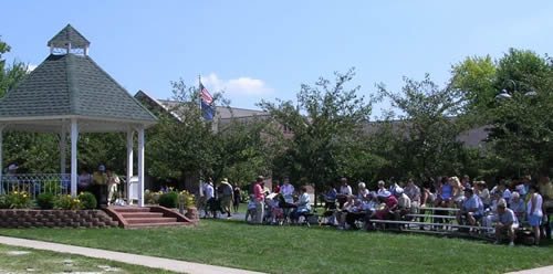 Many people came to the dedication which was part of the 2007 North Manchester Fun Fest.