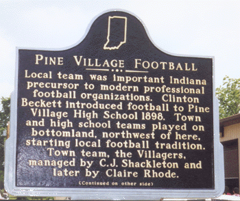 Pine Village Football marker dedication, June 1, 2002.