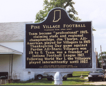 Pine Village Football marker dedication, June 1, 2002.