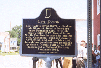 Levi Coffin marker dedication at Fountain City, June 19, 2002.