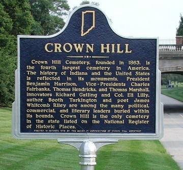 Crown Hill Indiana Historical Marker