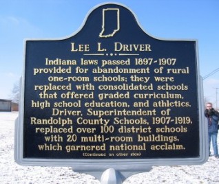Lee L. Driver historical marker - front