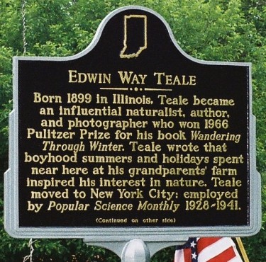 Edwin Way Teale Indiana Historical Marker side 1