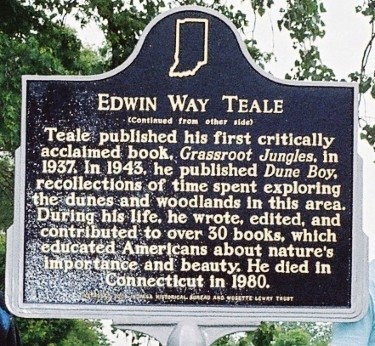 Edwin Way Teale Indiana Historical Marker side 2