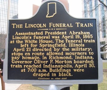 The Lincoln Funeral Train Historical Marker - Front