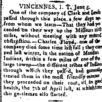 Cincinnati (OH.) Winter Spy, June 26, 1805