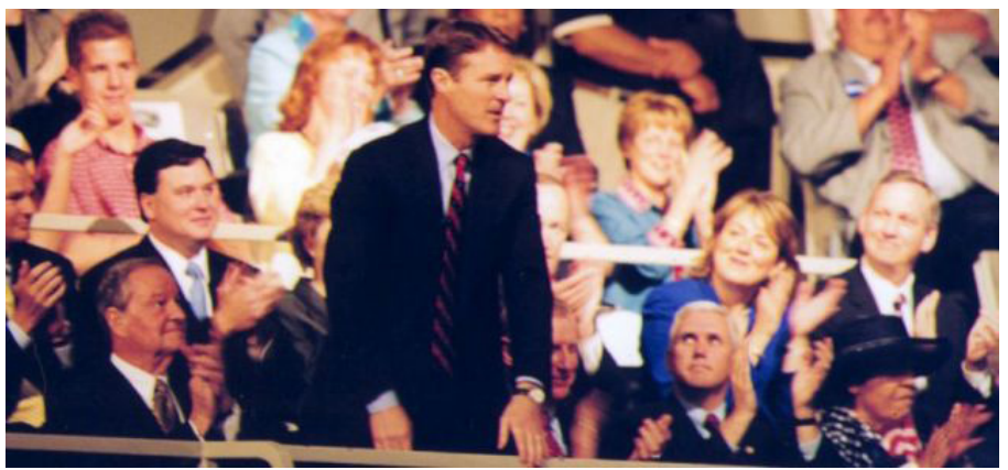 OBannon and Bayh at State Fairgrounds