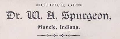 Medican License for Dr. W. A. Spurgeon
