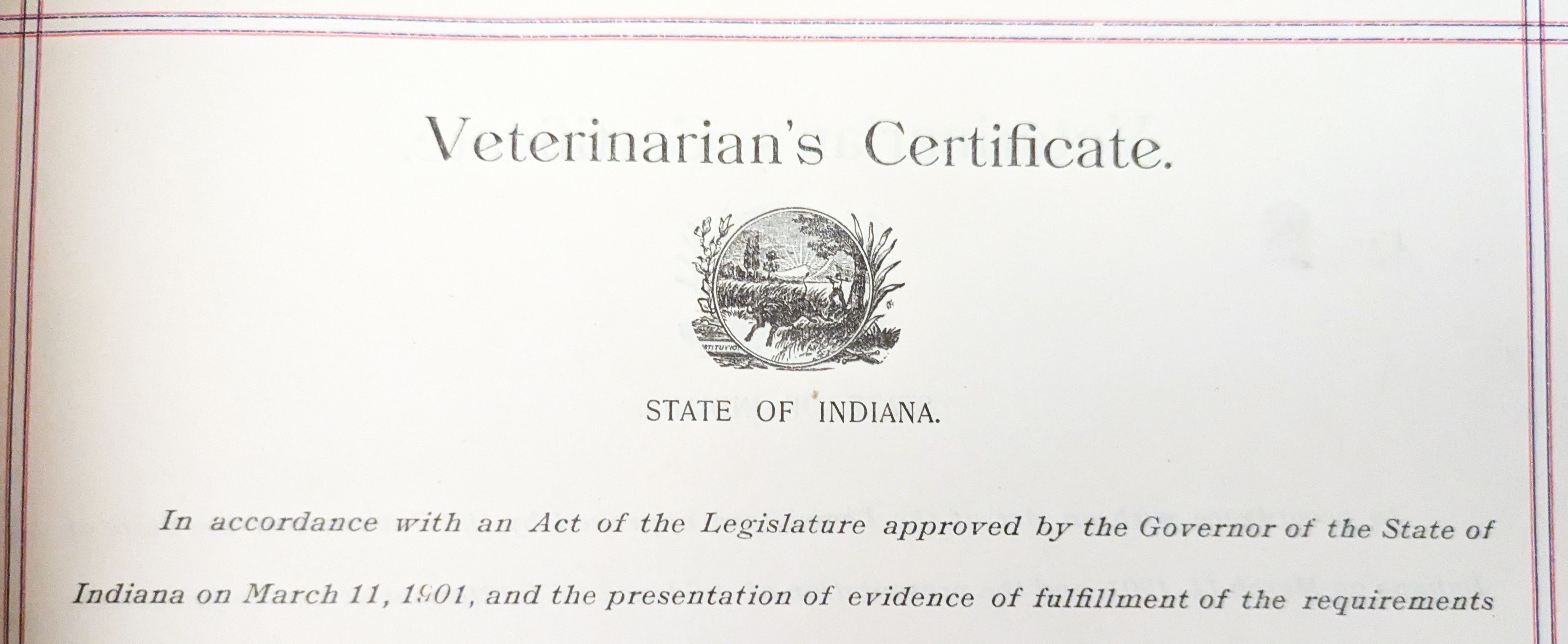 Veterinary Certificate Detail