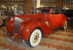 1938 Packard Twelve Convertible Victoria, graciously donated by Charles and Margret Blackman of Okemos, Michigan.