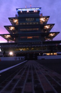Indy 500 as the sun was coming up on 2014 race morning. Courtesy of Jamie Gallagher.