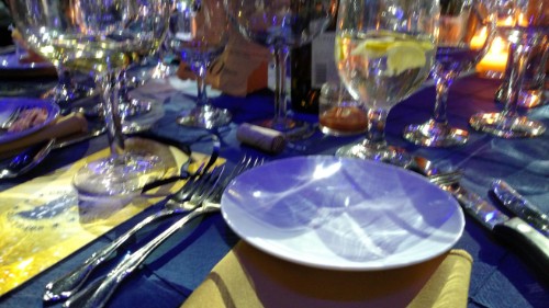 Table full of Dishes from the Bicentennial Gala