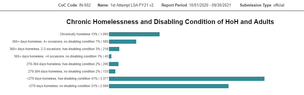 Demographics homeless and disabled