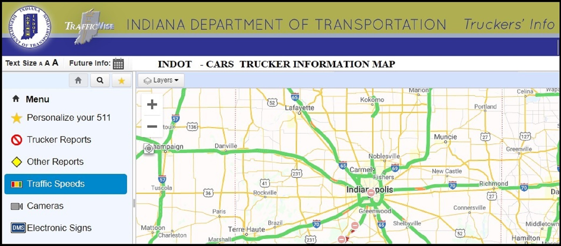 Indiana Road Conditions Map Indot: Travel Information