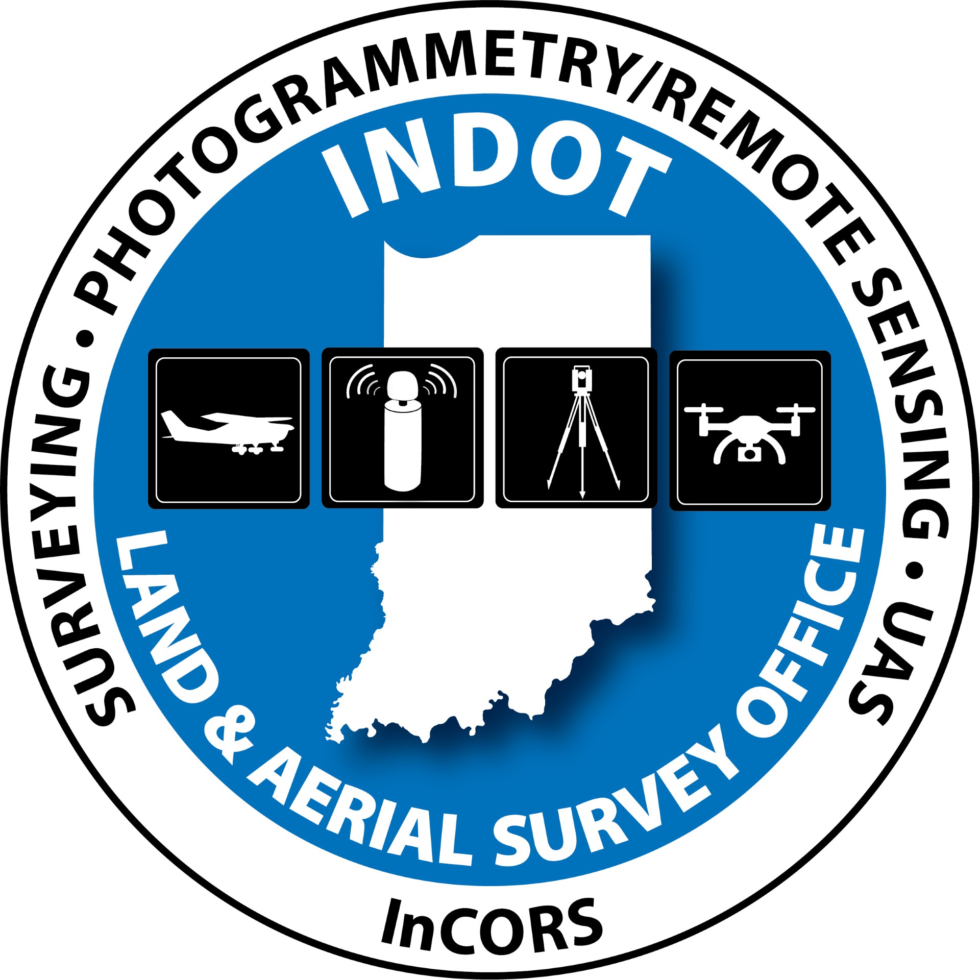 Land and arieal survey office logo