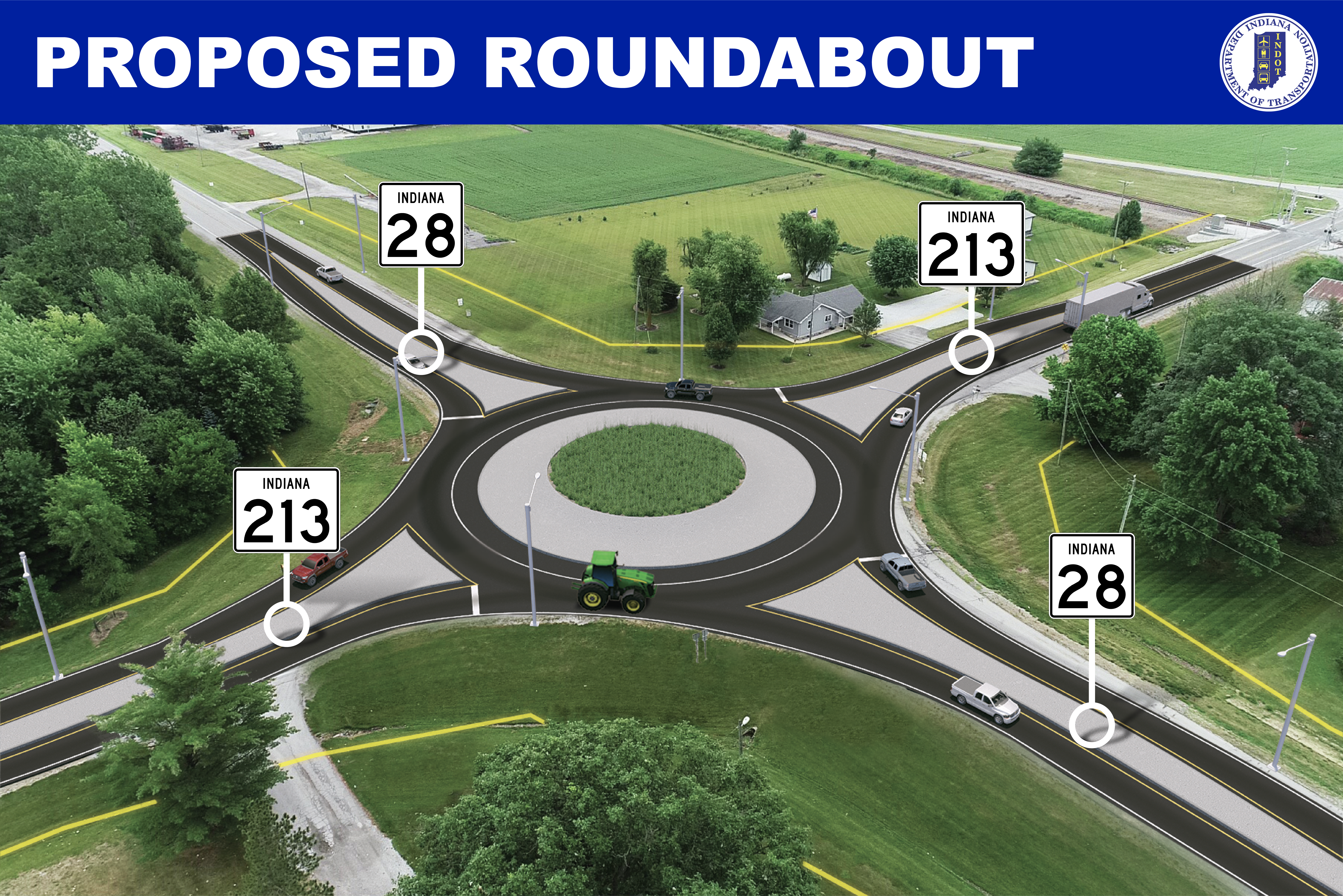State Road (S.R.) 28 and S.R. 213 Proposed Roundabout