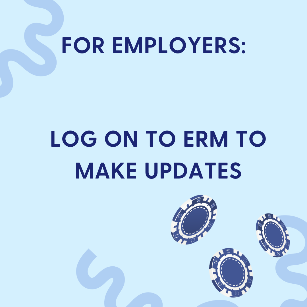 light blue image with text reading log on to ERM